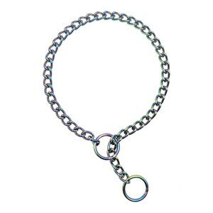 Heavy Chain Dog Metal Collar, Adjustable Weather Proof Alloy Steel Necklace